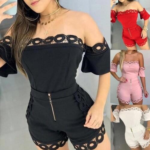 Sexy Bodysuit Women Rompers Jumpsuits Spot Selling Ewomen Two Suits Strapless Lace Women Jumpsuit Streetwear CKX8961