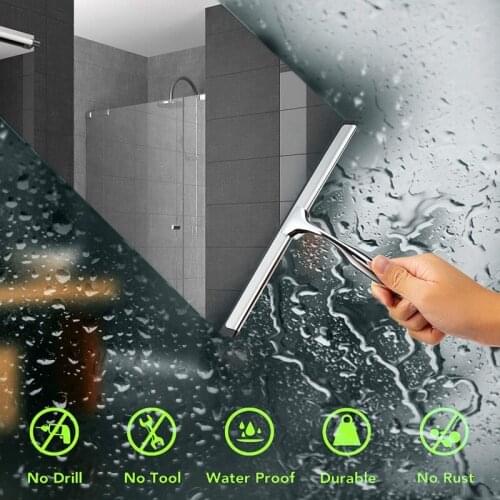 Silicone Shower Squeegee No Drilling Shower Squeegee Replacement Lip for Bathroom Mirror Car Windows