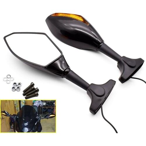 Motorcycle Fairing Mount Rearview Mirror LED Turn Signals Indicator For Suzuki GSXR600 GSXR750 GSXR1000 GSX1300R SV650S SV1000S
