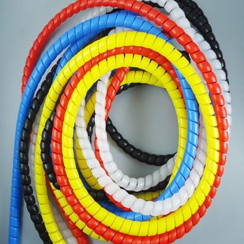 2M 8mm 10mm 12mm 14mm 16mm New Spiral Wrap Sleeving Tube Flame Retardant Cable Protective Sleeve Band Winding Pipe Wire Sleeves