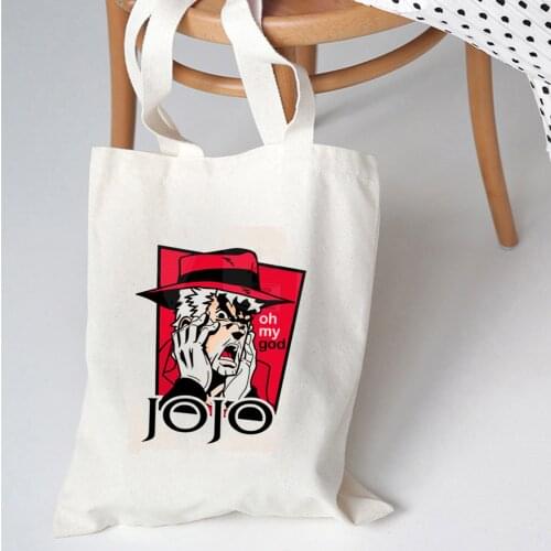 Girls Fashion Casual Pacakge Hand Bag Jojo Bizarre Adventure Stone Ocean Steel Women 2021 Canvas Cartoon Print Shopping Bags