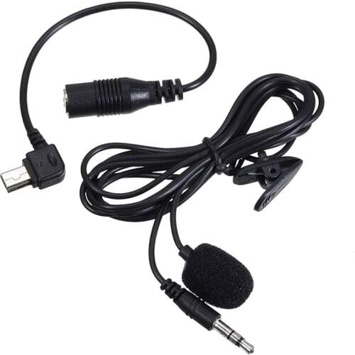 1pc Black 3.5mm Mini Clip-on Microphone Portable Lightweight Mic With Adapter Cable For PC Laptop Computer