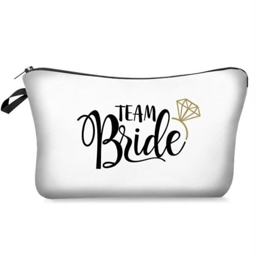 1pcs Wedding Decoration Team Bride Makeup Bag Hen Party Bridesmaid Gift Bachelor Party Bride Shower Party Decoration -7