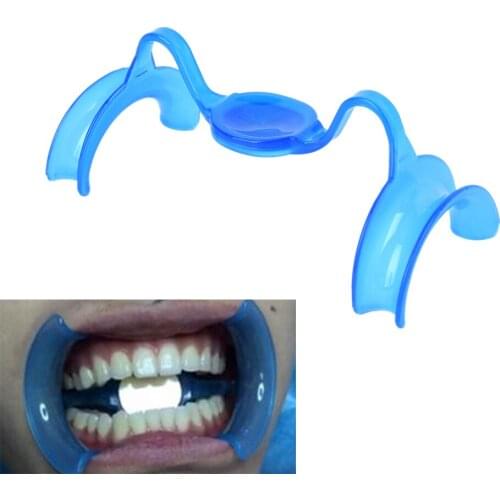 10Pcs Blue M Type Mouth Opener Cheek Retractor Teeth Whitening Dental