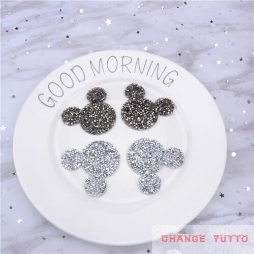 10pcs Sparkling Rhinestone cartoon Pattern Clothes Patches Fashion Sequined DIY Appliques Bling Iron-on Patches