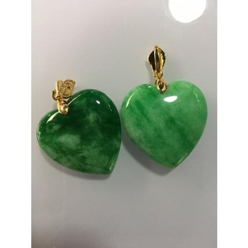 100% Natural green jade pendant necklace with 925 sterling silver heart jade necklace women pendants silver 925 jewelry necklace