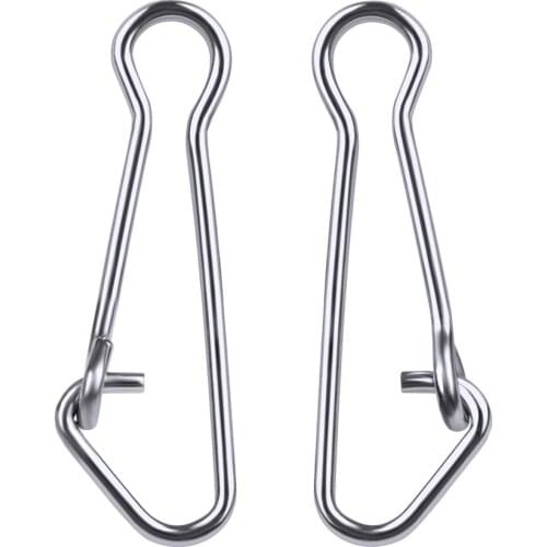 100pcs Stainless Steel Fishing Swivels Hooked Snaps 0-6# Fishing Hook Line Connector Sea Swivel Rolling Snap Tackle Accessories