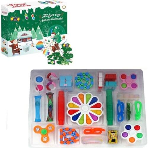 2021 Christmas Countdown Calendar Stress Relief Toy Advent Calendar Blind Box Decompression Toy for Adults and Children gift