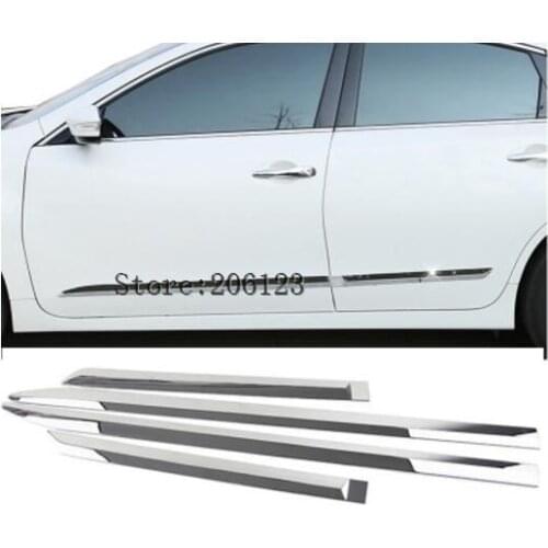 Car ABS chrome Door trim Strip Molding Stream lamp panel bumper 4pcs For Nissan Teana Altima 2013 2014 2015