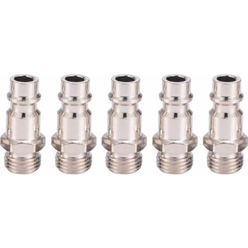5pcs Air Line Hose Compressor Connector 1/4" BSP Male Thread Euro Fitting Quick Release Set