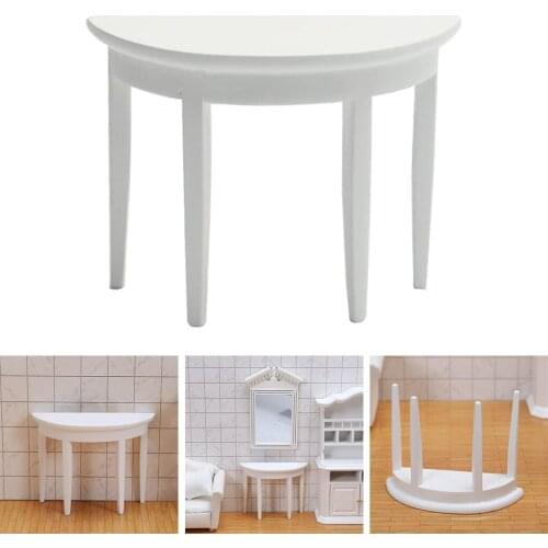 1/12 Dollhouse Miniature Furniture Mini Birch Wood Table Bedroom Dining Room