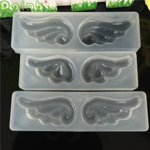 Angel Wings Silicone Mold Candy Cake Decorating Sugarcraft Tools Pendant Jewelry Resin Casting Mould 3pcs