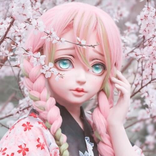 KXZ02)Customize Half/Full Head Female/Girl Resin Japanese Cartoon Character Animego Cosplay Kigurumi Mask Crossdressing Doll