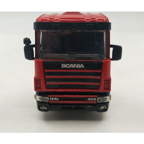 Diecast 1:43 Scale Original Scania Heavy Container Transporter Simulation Alloy Truck Model Toys Metal Collection Display Gifts