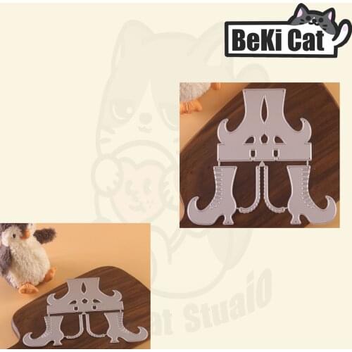 Halloween Witch Shoes Memorydex die set Metal Cutting Dies Stencils for DIY Scrapbooking photo album Decorative DIY Paper Cards