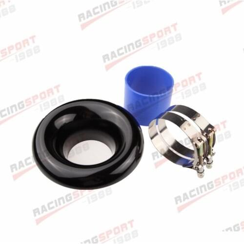 NEW 3" BLACK UNIVERSAL VELOCITY STACK FOR COLD/RAM ENGINE AIR INTAKE/TURBO HORN