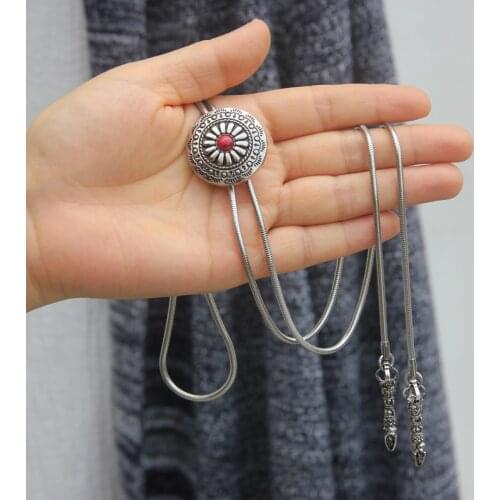 Original designer bolotie stainless steel rope alloy pendant bolo tie for men personality neck tie fashion accessory