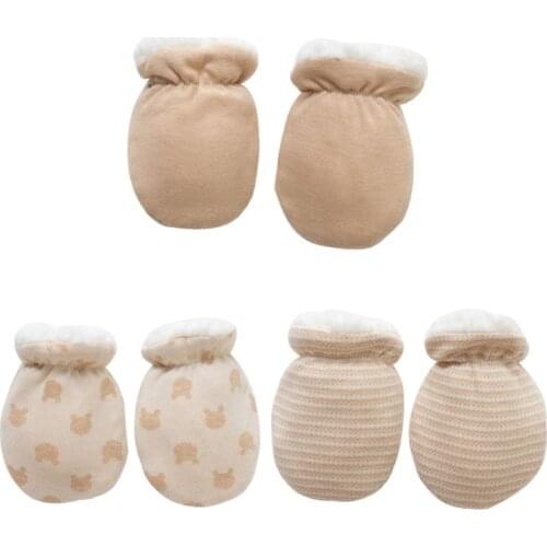 Baby Mitten Gloves Warm Cotton Gloves Baby Boys Girls Winter Mittens Infant Newborn Wool Lined Mittens for 0-12 Months Wholesale