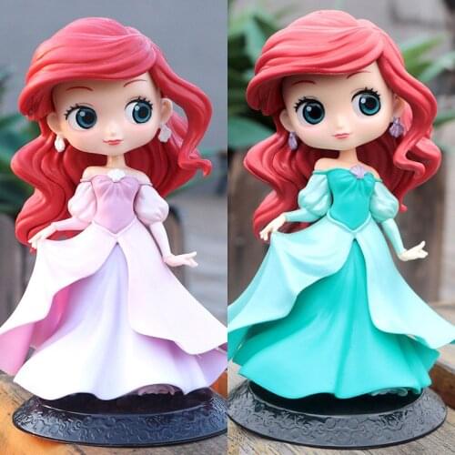Q Posket Princess Ariel Figure Toys Dolls Cake Topper Decor Birthday Party Home Wedding