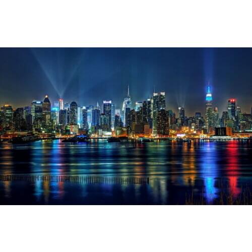 New York Reflections Art Film Print Silk Poster Home Wall Decor 24x36inch