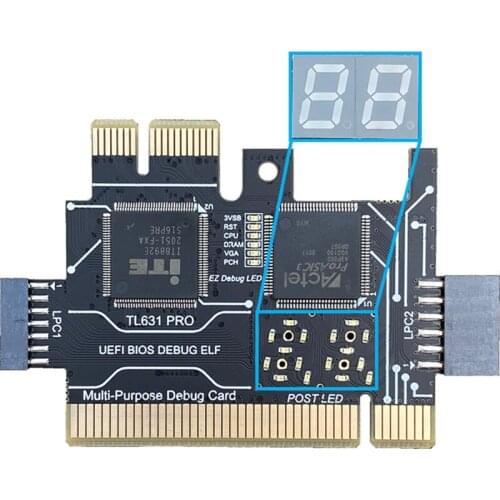 TL631 Pro Multifunction Desktop Laptop LPC-DEBUG Post Card PCI PCI-E Mini PCI-E Motherboard Diagnostic Analyzer Tester