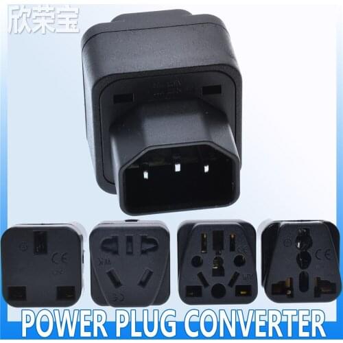Universal Travel power adapter plug IEC320 UPS PDU C14 Power Outlet Convert Connector Computer Desktop Extension Socket Adapter