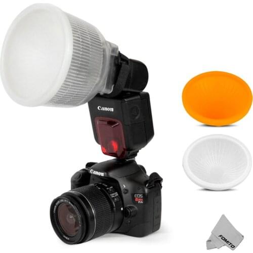 Fomito Universal Cloud Lambency Flash Diffuser + Cover Set for Flash Speedlite Speedlight for Canon for nikon for Pentax yongnuo