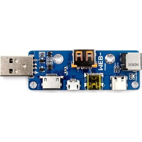 WEB-POW002 Multi-port Multi-function USB Adapter Board MicroUSB TYPE-C DC PD