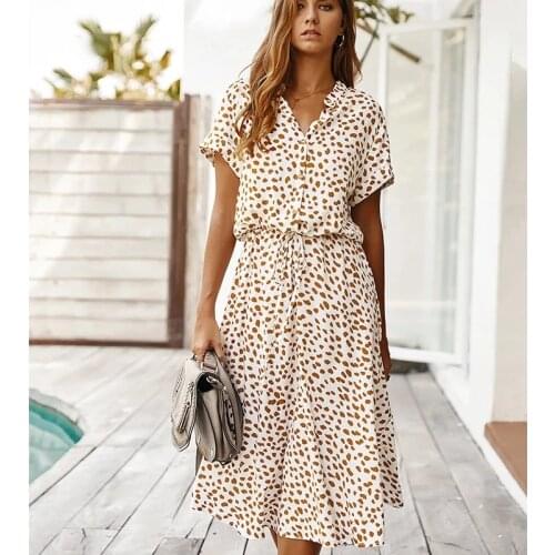 Womens Dresses Dot White High Waist Elegant Dress Female Party evening Chic vestidos Vintage Midi Dress 2020 Autumn Robe za Red