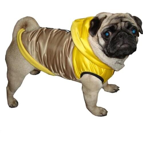 Winter Waterproof Dog Pet Coat Pug Bulldog Hood Outfit Leash D-ring Reflective Dog Jacket Cat Clothes Outdoor Apparel XS ~3XL