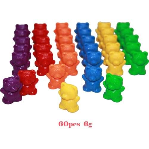1 set Counting Bears With Stacking Cups Montessori Rainbow Matching Game Educational Color Sorting Toys For Toddlers