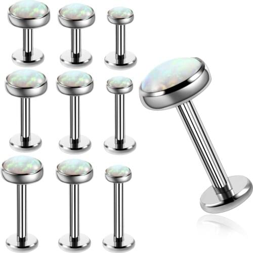 1Pc Labret Lip Stud Septum Piercing Titanium Internal Threaded Studs for Ear Cartilage Tragus Helix Lip Piercing Body Jewelry
