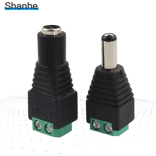 10pcs 2.1mm x 5.5mm Female Male DC Power Plug Adapter 5 male 5 female