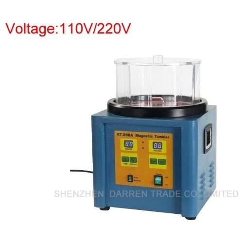 110V/220V KT-280 1100g Ferromagnetic Powerful Magnetic Tumbler Powerful Electric Magnetic Polishing Machine