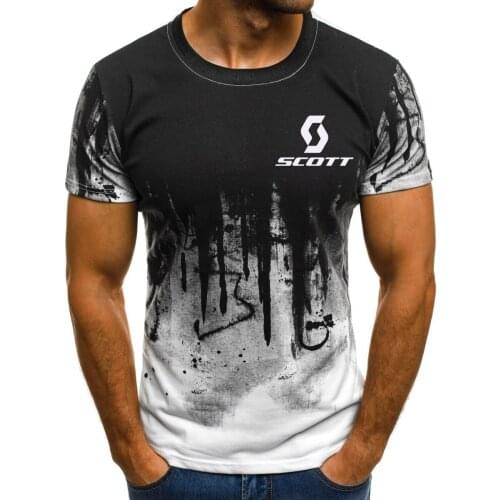 2020 Brand Printed For SCOTT sport Fun Mens Short Sleece T Shirts Classical Summer Style Casual T-Shirt Clothes Sports Tops