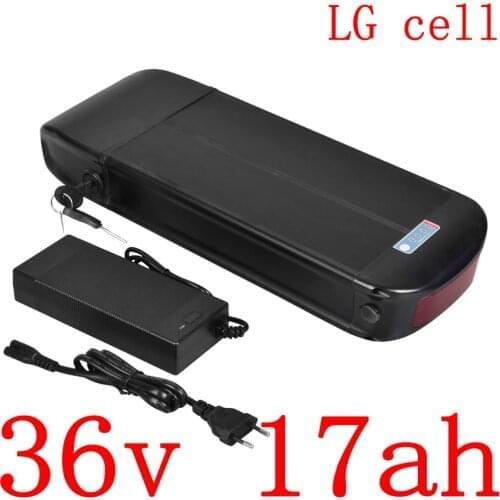 36V Lithium Ebike Battery 36V 17Ah 14Ah 13Ah 10Ah Electric Bicycle Battery use LG cell For 36Volt 8Fun 500W 350W 250W motor Kit