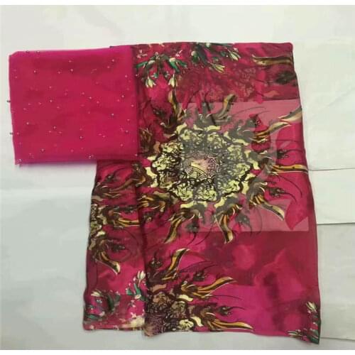 5+2 Yards/set Latest African soft silk fabric for garment neat embroidery on the material with swiss voile lace tissu! LXFN11223