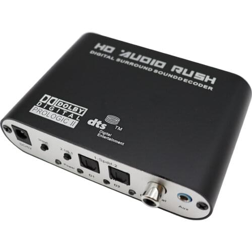 AC3 Audio Converter Digital to Analog 5.1 channel Stereo Optical SPDIF Coaxial AUX to 6 RCA Sound Decoder Amplifier