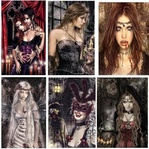 Diamond embroidery horror vampire cross needle diamond painting pack Mosaic sells rhinestone art handmade gifts