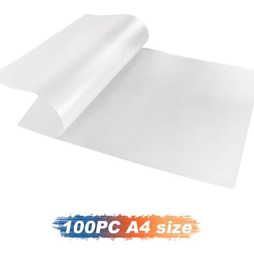 50pc A4 digital inkjet printing film transparent Double Sided Adhesive Film transfer DTF Film printing For Hot melt powder