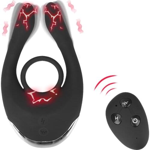 Cock Rings Dildo Vibrator Anal Clitoris Stimulation Vibrating Penis Ring Penis Delay Ejaculation Electric Shock 10 Speed