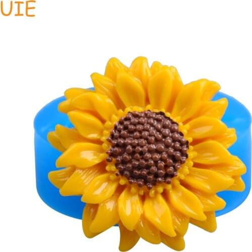 HYL191U 38.3mm Sunflower Silicone Mold - Flower Mould Sugarcraft Cake Decoration, Fondant, Candy, Resin Clay, Chocolate, Jewelry