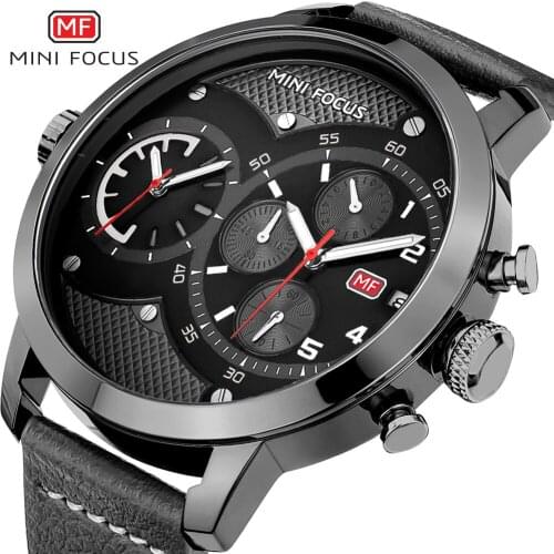 MINI FOCUS Top Luxury Brand Sport Watches Mens Quartz Chronograph Military Big Dial Wrist Watch Men Watch Male WristWatches