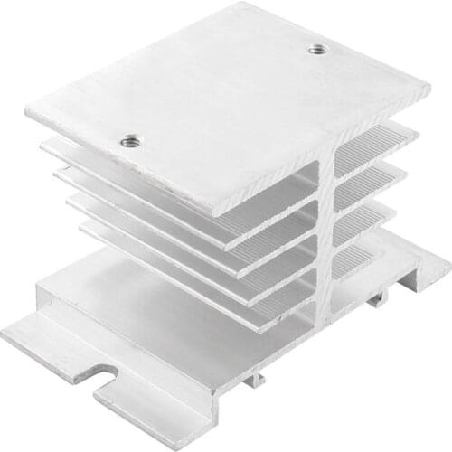 1pc Single Phase Solid State Relay SSR Aluminum Heat Sink Dissipation Radiator,10A-40A 50X50X80mm