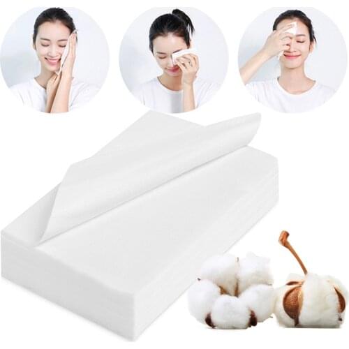 100% Cotton Facial Cleansing Dry & Wet Beauty Skin Care Tools Facial Hygiene Makeup Remover Cosmetic Puff Disposable Towel