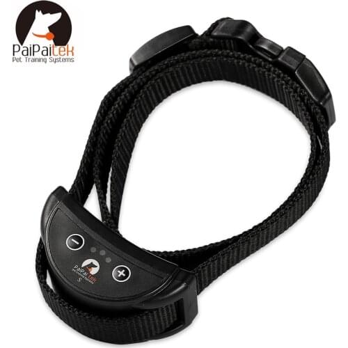 1Pcs Pet Dog Training Collar With 7 Levels Anti Bark Dog Collar Electric Shock Adjustable Nylon Pet Dog Training Collar