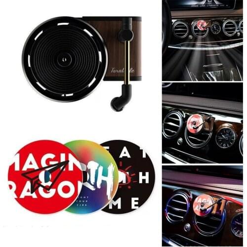 Car Air Freshener Perfume Record Player Car Perfume Phonograph Outlet Air Clip Aromatherapy Spin Vent Diffuser Clip Vinyl