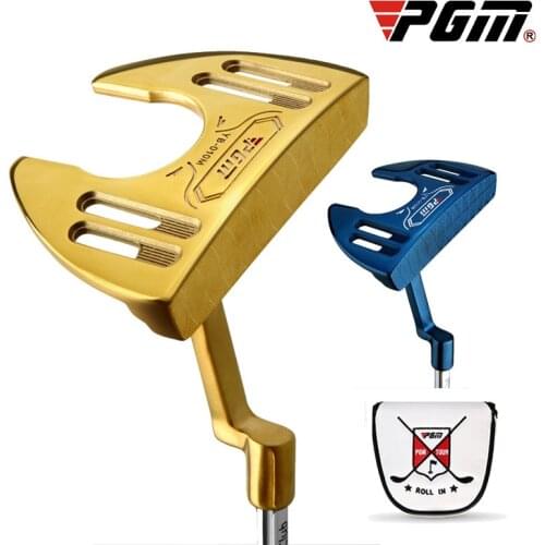PGM Authentic Driver Golf Mens Club Blue/Gold Putter with Line of Sight Large Grip Send Putter Cap Cover Hitting Stability High