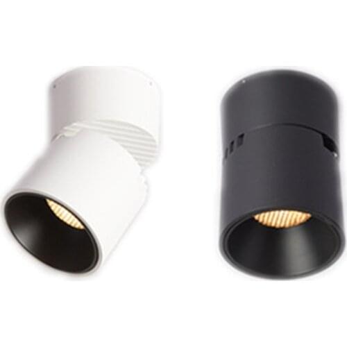 Surface mounted anti-glare downlight 7W 12W 90 degree folding COB ceiling light AC85-265V indoor lighting