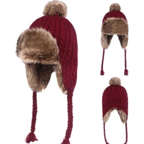 Rabbit Hair Rabbit Girls Hat Rabbit Line Wool Cap Season I Wear A Snow Cap Windbreak Oreers Hat